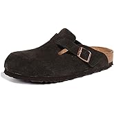 Birkenstock Unisex Boston Soft Footbed, Mocha Suede, 39 N EU
