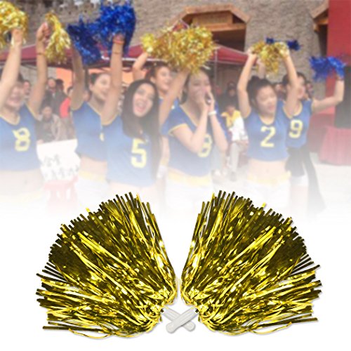 image for Creatiee 1 Dozen Premium Cheerleading Pom Poms, 12Pcs Hand Flowers Che