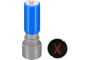 PATIKIL Letter Stamps Self Inking, Character X 7mm Alphabet Teacher Stamp Initial Stamp Mini Ink Stamp for Class Notebook Scr