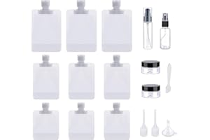 Kitchen GIMS 17 Pack Travel Pouches for Toiletries BPA Free Refillable Travel Containers Empty Squeeze Pouch TSA Approved Travel Size Bottles for Lotion Cream Skincare Shampoo and Conditioner