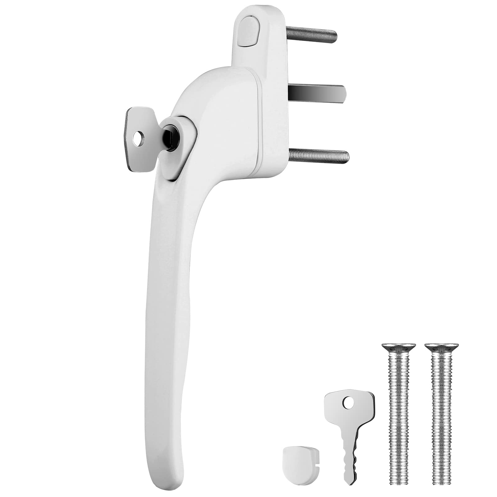 Neoteck 1 Piece Inline Window Handle Universal Espag Key Locking Lockable Double Glazing, Suitable for All Common Windows and Balcony Doors — image 1