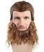 Brown Costume Hair Wigs w/Wig Cap for Party Halloween Costume Cosplay