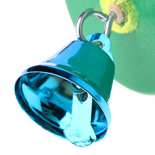 Ladaidra Parrot Toys,Hanging Natural Wood Ring Bell Sound Decorative Cage Birds Parakeet - Thumbnail 5