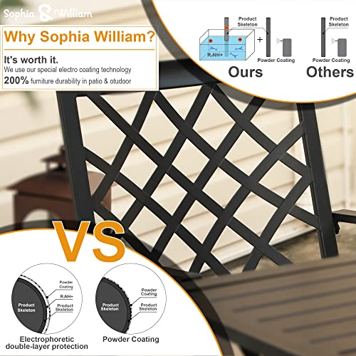 Sophia & William Patio Dining Set 5 Pieces Outdoor Metal Furniture Set