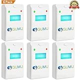 Ultrasonic Pest Control Repeller - Electronic Plug In Repellent for Insect Mice Bug Ant Rat Roach Mouse Mosquito Termite Flea Spider Fly Rodent Cockroach - Pack of 6 - Indoor Use Ecofriendly 100% Safe