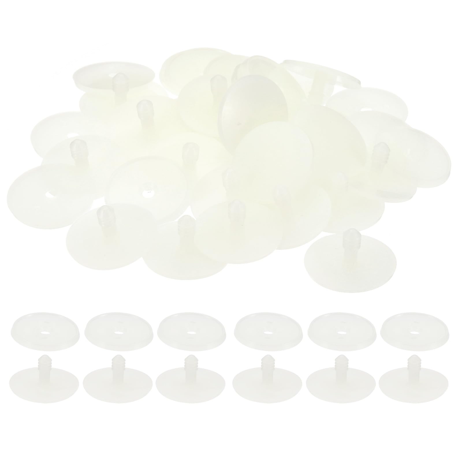 PATIKIL 35mm Doll Joints, 20 Set Plastic Removable Animal Joints Connector Engage Bolt for Bear Limbs Making Head Joints DIY Crafts Accessories, White