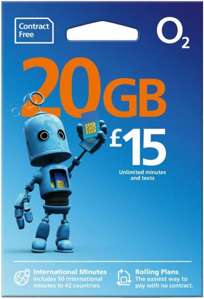 O2 Pay As You Go Sim Card Big Bundle £15 pack by O2