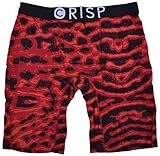 Mens Crisp Boxers Cheetah Underwear Briefs Red S-XL