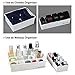 SONGMICS Adjustable Underwear Organizer Plastic Drawer Dividers Bra Socks Ties Storage Box White 6 Pack URUS06W