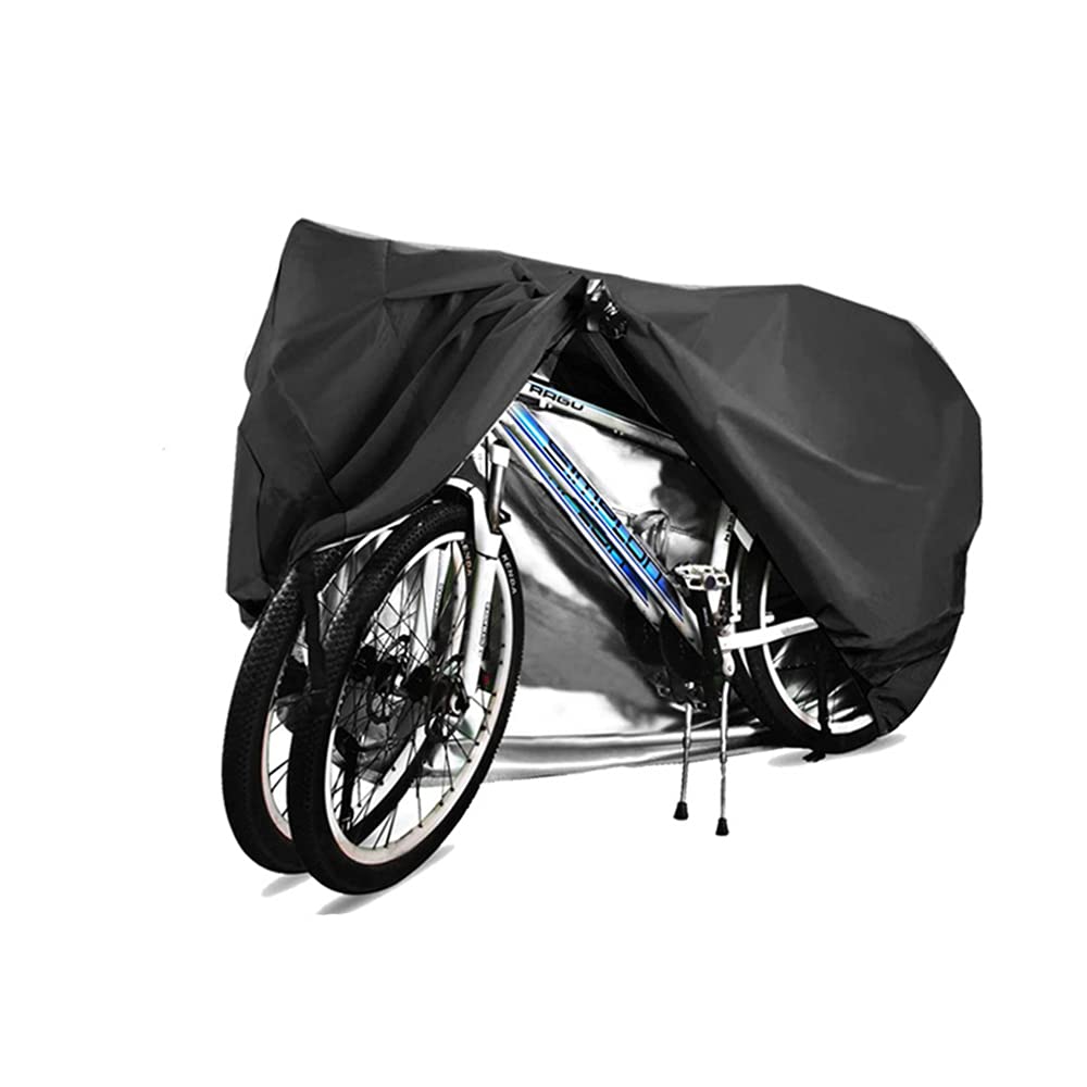 Namvo Waterproof Bike Bicycle Cover Cycle Covers for 2 Bikes, 210D Oxford Cloth Heavy Duty Dust Rain UV Snow Wind Resistant for Outside Storage 200*75*110 cm/78.8*29.5*43.3 inch