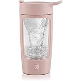 JOTER & LIBEAR Electric Shaker Bottle, Made with Tritan - BPA Free - Portable Mixer Cup/USB Rechargeable Shaker Cups for Protein Shakes and Meal Replacement Shakes, 22 oz (Pink)
