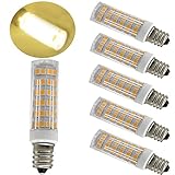 Ulight E11 LED Light Bulb 5W to 6W, 60W 120v/130v Halogen Bulbs Equivalent Mini Candelabra jd E11 Base T3/T4 LED Bulb dimmable for Ceiling Fan, Indoor Lighting-5 packs (Warm White 3000K)