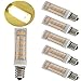 Ulight E11 LED Light Bulb 5W to 6W, 60W 120v/130v Halogen Bulbs Equivalent Mini Candelabra jd E11 Base T3/T4 LED Bulb dimmable for Ceiling Fan, Indoor Lighting-5 packs (Warm White 3000K)