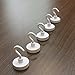 Neo Magnetics Neodymium Magnetic Hooks White, N50 Pack of 5, 1
