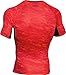 Under Armour Men's HeatGear Armour Printed Short Sleeve Compression Shirt, Rocket Red (984)/Black, Large