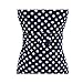 Janecrafts Women's Elegant Polka Dot Pencil Tank Business Work Belted Dress Dark Blue