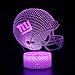 Deal Best NFL Team 3D Optical Illusion Smart 7 Colors LED Night Light Table Lamp with USB Power Cable (New York Giants)