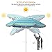 HOMEMAXS 6.5 Feet Sand Anchor Beach Umbrella UPF100+, Portable Outdoor Sun Umbrella with Carry Bag for Outdoor Patio, Blue/Green