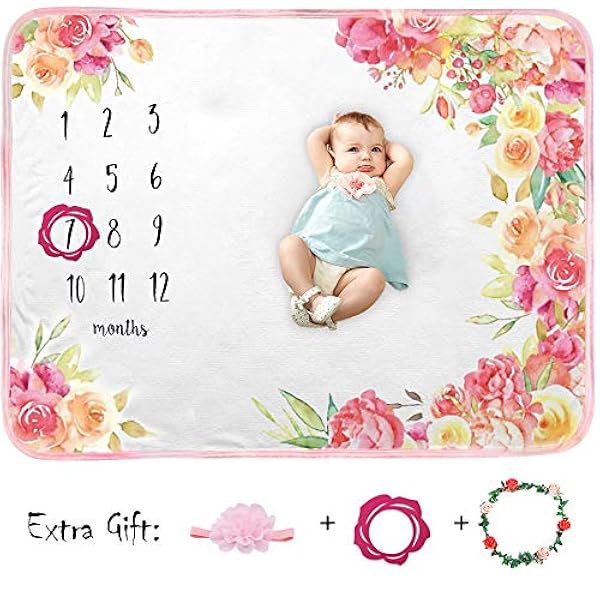 Couverture Mensuelle Bebe Fille Garcon En Peluche Bio Polaire Grande Taille Personnalisee Memoire Photo Couverture Pour