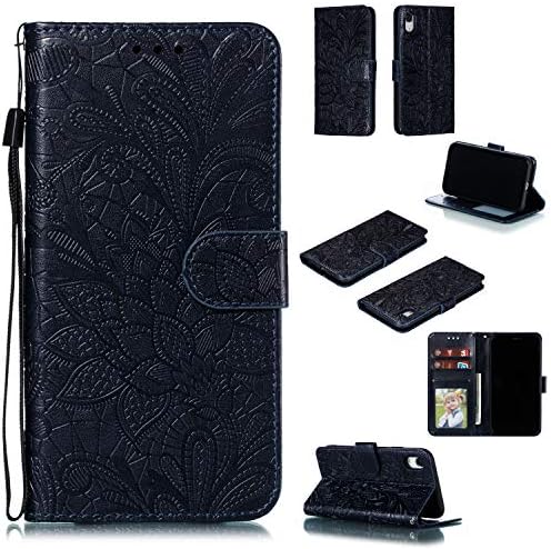 EWCover Wallet Case for iPhone XR,Mandala Flower Pattern Premium Leather Flip Case Cover for iPhone XR