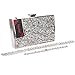 Fawziya Floral Evening Bags And Clutches Glitter Envelope Clutch Bags For Women-Silver