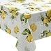Benson Mills 183467 Spring Summer Limoncello Indoor Outdoor Spillproof Tablecloth, 60-by-104 Oblong Rectangular