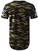 URBANCREWS Mens Hipster Hip Hop Pyramid Dollar Graphic Longline T-Shirt CAMO, XL