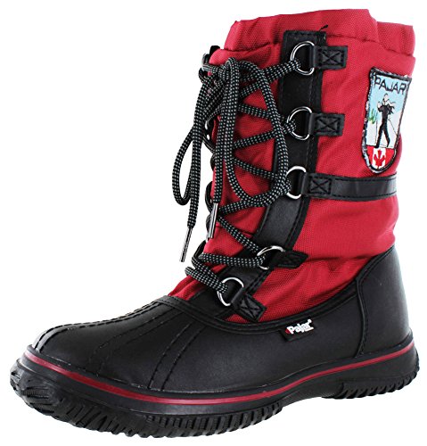 Pajar Grip Low Women's Snow Boots Waterproof Red Black Size 9-9.5 40