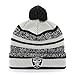 OTS NFL Oakland Raiders Men's Huset Cuff Knit Cap with Pom, Team Color, One Size