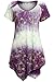 BEPEI Tunics for Leggings, Tie Dye Short Sleeve Casual Exotic Bohemian Shirts