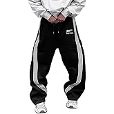 ZAFUL Baggy Sweatpants for Men Striped Contrast Casual Pant Straight Leg Track Pants Street Y2K Pants Wide Leg Trousers