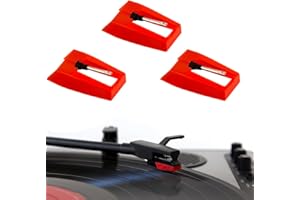 HIJKLUY Pack of 3 Record Player Needles, Turntable Stylus Record Needles Replacement for Crosley, 1byone, Boytone, LP&No.1, Victrola, and Jensen Vinyl Record Players