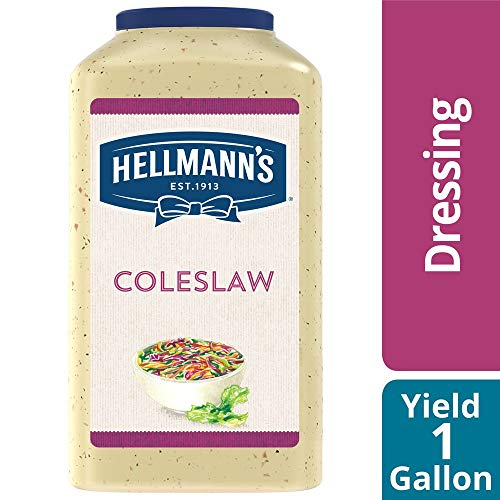 HELLMANN’S COLESLAW SALAD DRESSING JUG GLUTEN FREE, NO ARTIFICIAL FLAVORS OR COLORS, 1 GALLON (PACK OF 1)