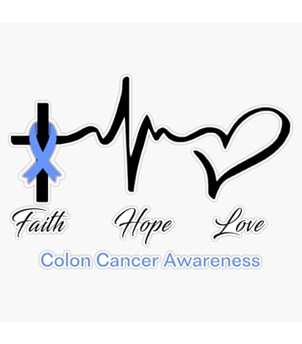 Colon Cancer Blue Ribbon 'Believe' Decal – 6 Inch Vinyl Sticker For Car, Truck, Window, Bumper By Own The Avenue - View #2