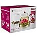 Teabloom Christmas Flowering Tea Gift Set - Stovetop Safe Glass Teapot with Removable Loose Leaf Tea Glass Infuser (34 oz) - 12 Heart-Shaped Blooming Tea Flowers Included