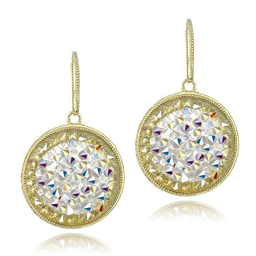 Bria lou gold flashed aurora borealis rocks drop & dangle lev…