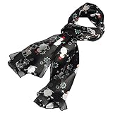 Purple Box Jewelry Christmas Reindeer Scarf (Black)