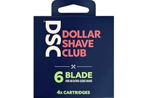 Dollar Shave Club 6-Blade Razor Refill Cartridges for an Extra Close Shave Shave with Precision 4 Count