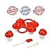 Egg Cooker Silicone Cups - Soft/Hard Boiled Eggs Without Shell - 9in1 Set PREMIUM QUALITY NonStick | 6Cups, Holder, Free Brush&Spoon, Instruction | The Original Set by EasyEggie!