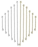 Jstyle Stainless Steel Extender Chain for Necklace Bracelet Set of 8 Jewelry Extenders