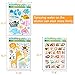 AriTan Flexible Reusable No Glue Double sided Window Clings Stickers Decorations for Kids Boys and Girls, Jungle Forest Wildlife Monkeys Lions ABC Alphabet Letters Underwater Sea Ocean Life Fish Stick