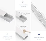 Anomat Cable Trunking White 6m Kit 15x40cm Self Adhesive Pipe Management view 7