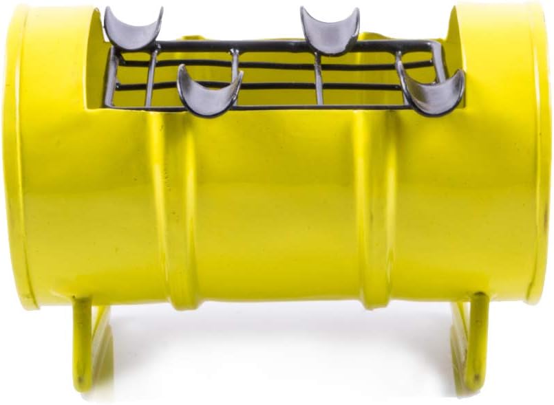 Kalakari kake Metal Barbeque Drum Ashtray (Yellow_11 x 6 x 7.5 cm)