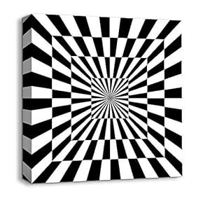 Canvas Wall Art - Abstract Visual Illusion - Giclee Painting Wall Art for Bedroom Living Room Home Decoration - 12x12 inches