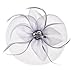 Urban CoCo Women's Vintage Flower Feather Mesh Net Fascinator Hair Clip Hat Party Wedding (Gray)