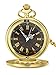 Mudder Smooth Antique Quartz Pocket Watch with Steel Chain (Gold)