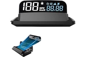 KAOLALI Universal Car HUD GPS Speedometer Head Up Display Digital Speed 3D Reflection for Cars Digital Speed MPH Overspeed Alarm