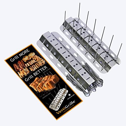 VERTIGRILLE Vertical Skewer Rack 2 Pack (24 skewers) Air Fryer Rack