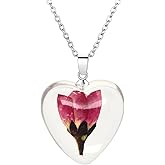 Pressed Flower Necklace Gift for Women | Personalized Handmade Necklaces | Birth Flower Necklace