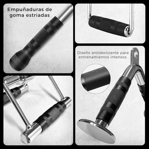 PERFECTOP Accesorios de Polea de Cable para Ejercicio en Casa,Combo de Accesorios para Poleas de Gym, Agarres y Equipos de Gimnasio,Mango en V